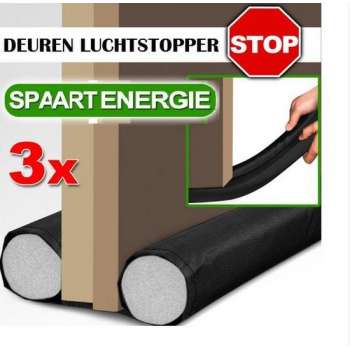 Deuren tochtstoppers tot 95cm lengte ( set van 3 stuks)