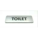 Deurbordje - WC bord - WC - Toiletbord - Bordje - RVS Look - 150 mm x 50 mm x 1,6 mm - 5 jaar garantie