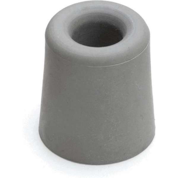 1x stuks deurstopper / deurstoppers rubber grijs - 2,4 x 3 cm - deurbuffers / deurbuffer