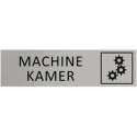 Aluminium Bordje Machinekamer 165x45mm met tape