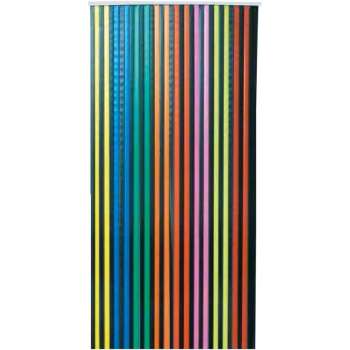 Voordelige Vliegengordijn/deurgordijn Linten multicolor/zwart 90x220