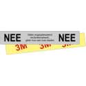 Kunststof Nee/Nee Brievenbus plaatje met tape -  120x20mm - 1 stuk