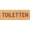 Deurbordje - toiletten bord - bordje - toiletten - rechthoekig - Kurk