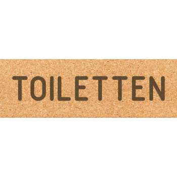 Deurbordje - toiletten bord - bordje - toiletten - rechthoekig - Kurk