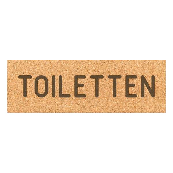 Deurbordje - toiletten bord - bordje - toiletten - rechthoekig - Kurk