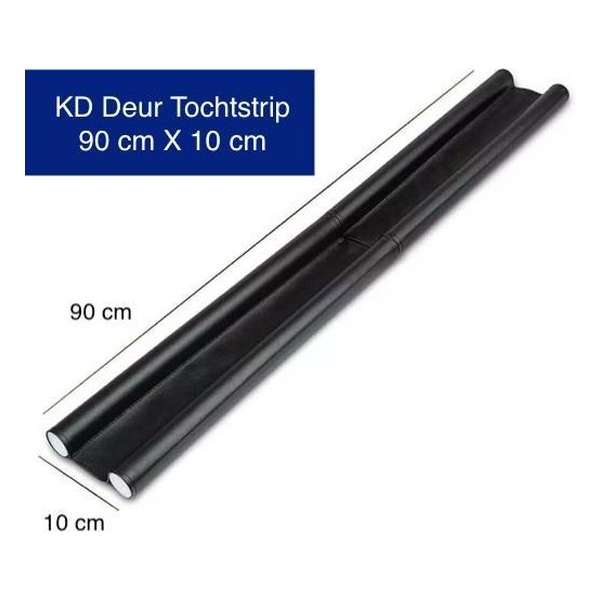 KD Deur tochtstrip | Tocht stopper op maat | 90 cm | Zwart