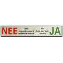 Nee Ja sticker - Brievenbussticker nee ja kleur - 150 x 25 x 1 mm - Promessa-Design.