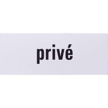 Aluminium deurbordje tekst: prive | 5 jaar garantie | Zelfklevend | 130x50x0,5 mm