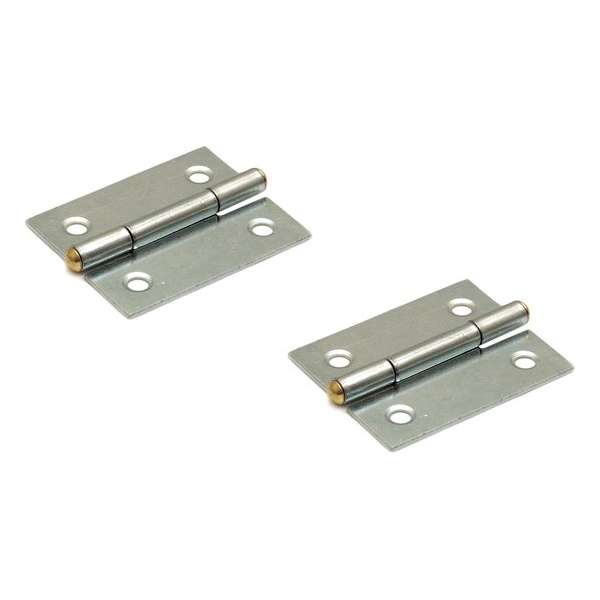 2x stuks scharnier / bouwscharnier / meubelscharnieren ijzer met rechte hoeken - 2.5 x 2 cm