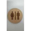 Bordje pictogram man/vrouw - rond