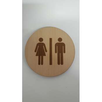 Bordje pictogram man/vrouw - rond