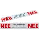 NEE NEE sticker brievenbus - Glashelder Acrylaat  -150 mm x 25 mm x 3 mm - Promessa-Design.