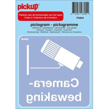 Pickup Pictogram achter glas 10x10 cm - Camerabewaking