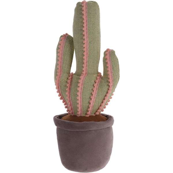 1x Deurstopper cactus paars/groen 37 cm - Huishouden - Woonaccessoires/benodigdheden - Deurstoppers/raamstoppers cactussen