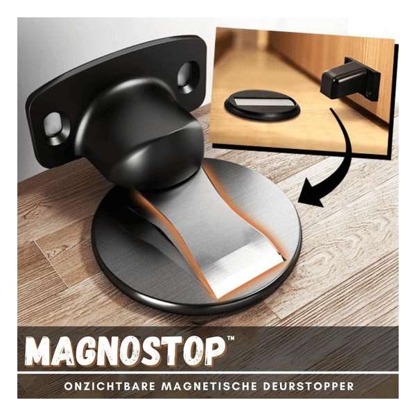 Onzichtbare Magnetische Deurstopper - Zwart