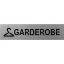 Aluminium deurbordje " Garderobe " 160x40mm