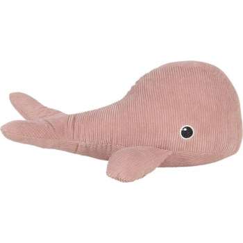 Clayre & Eef Deurstopper Walvis 37*34*15 cm Roze Polyester Deurklem Deurwig