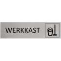 Aluminium Deurbordje Werkkast / Schoonmaak 165x45mm met tape