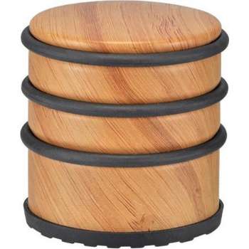 Bamboe deurstopper 7 cm - Huishouden deurstoppers/deurwiggen - hout/metaal