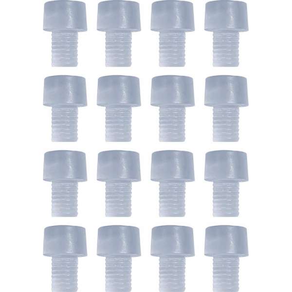 Set van 150 pvc dopjes, buffers, deurdempers (type 4, transparant, 6 mm)