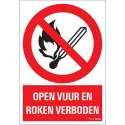 Pickup bord 23x33 cm Combinatie - Open vuur en roken verboden