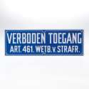 Bord verboden toegang PVC (Prijs per 2 stuks)