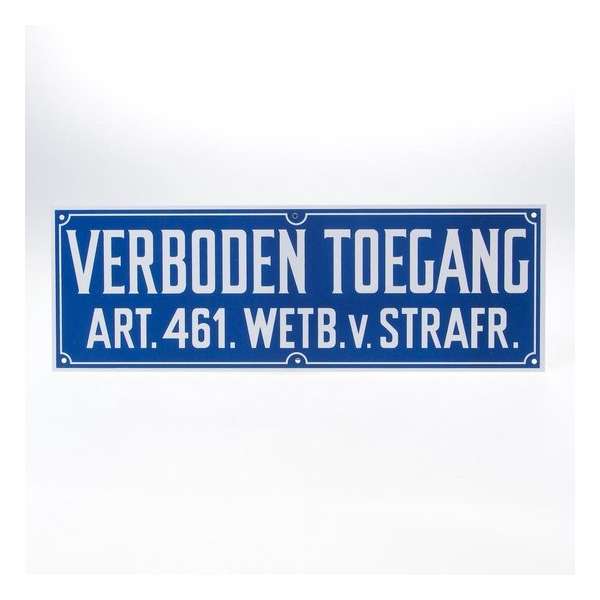 Bord verboden toegang PVC (Prijs per 2 stuks)