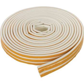 Fixman Zelfklevende P-Profiel Leren Tochtstrip 3 - 5 mm. x 15 meter - Wit