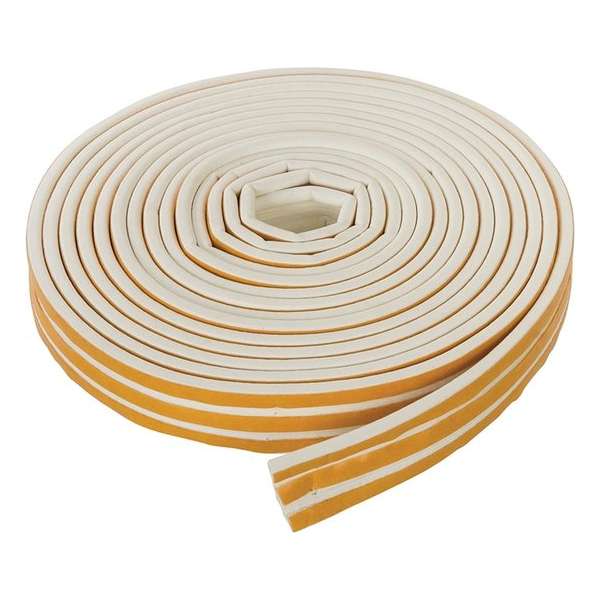 Fixman Zelfklevende P-Profiel Leren Tochtstrip 3 - 5 mm. x 15 meter - Wit