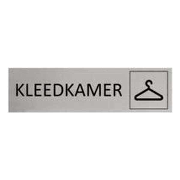 Aluminium Deurbordje Kleedkamer 165x45mm met tape