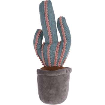 1x Deurstopper cactus grijs/blauw 37 cm - Huishouden - Woonaccessoires/benodigdheden - Deurstoppers/raamstoppers cactussen