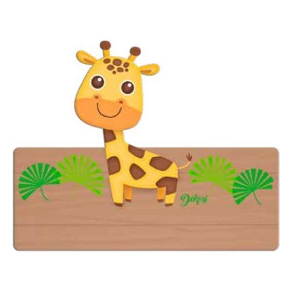 Naambord Giraffe - Kind - Meisje - Jongen - Hout - Dekori - Babykamer - Kinderkamer