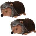 2x stuks deurstoppers bruine egel liggend 23 cm - Kinderkamer - Deurstoppers dieren egels bruin