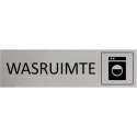 Aluminium Deurbordje Wasruimte 165x45mm met tape