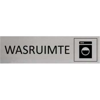 Aluminium Deurbordje Wasruimte 165x45mm met tape