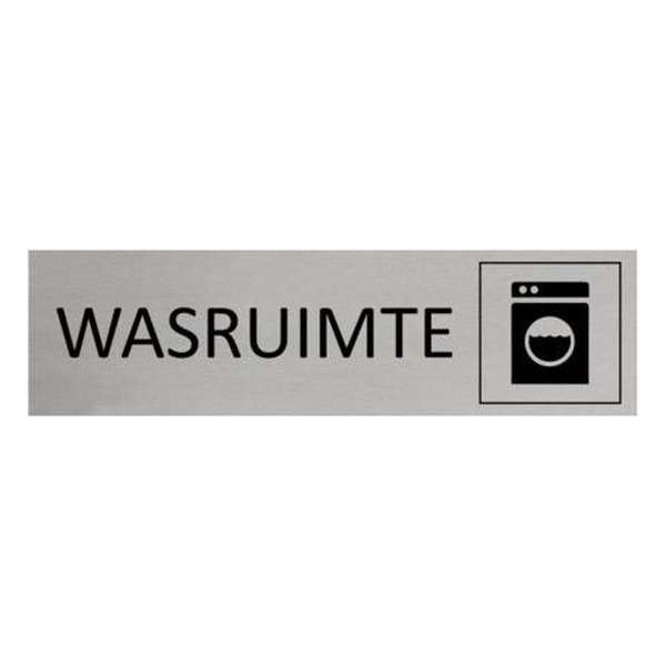 Aluminium Deurbordje Wasruimte 165x45mm met tape