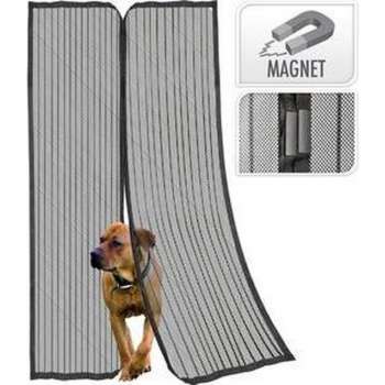 Magnetisch Vliegengordijn (2x)50x210 - Hordgordijnen - Zwart - Door curtain - Anti insecten