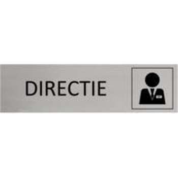 Aluminium Deurbordje Directie 165x45mm met tape