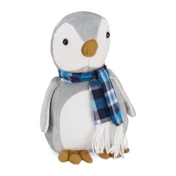 Relaxdays deurstopper pinguin - dieren deurstop - deurbuffer - zacht - losstaand - binnen