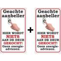 Brievenbussticker - Hier wordt niets aan de deur gekocht - Geen energie advies - Promessa-Design.