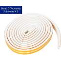 KD | Small D Tochtstrip | 2,5  meter X 2 | Water, vocht en wind werend | Wit Tochtband