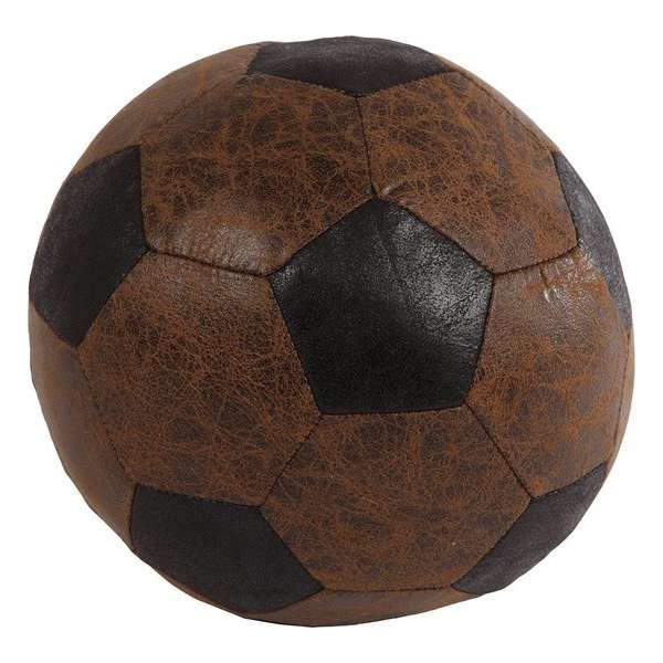 Van Manen Deurstopper Voetbal ⌀20cm Bruin/zwart