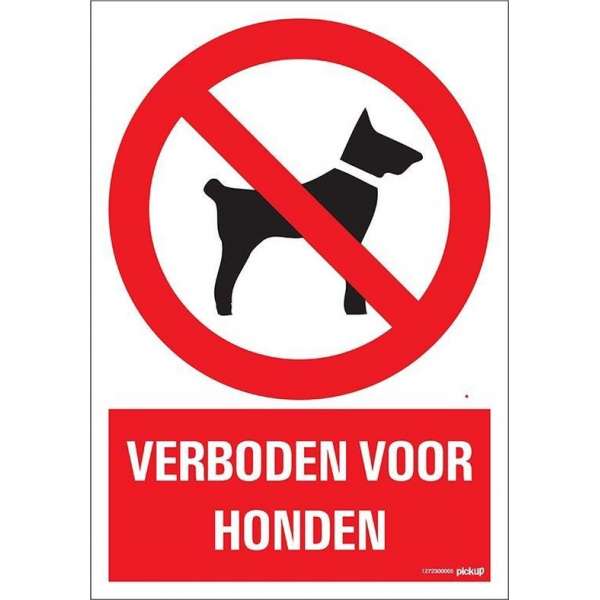 Pickup bord 23x33 cm Combinatie - Verboden voor honden