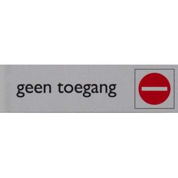 Infobord pictogram geen toegang 165x44mm