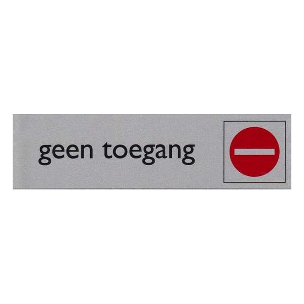 Infobord pictogram geen toegang 165x44mm