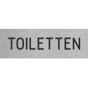 Deurbordje - toiletbord - bordje - toiletten - rechthoekig met RVS look