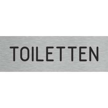 Deurbordje - toiletbord - bordje - toiletten - rechthoekig met RVS look