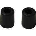 2x stuks deurstopper / deurstoppers rubber zwart - 35 mm lengte - deurbuffers / deurbuffer - stootdoppen