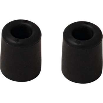 2x stuks deurstopper / deurstoppers rubber zwart - 35 mm lengte - deurbuffers / deurbuffer - stootdoppen