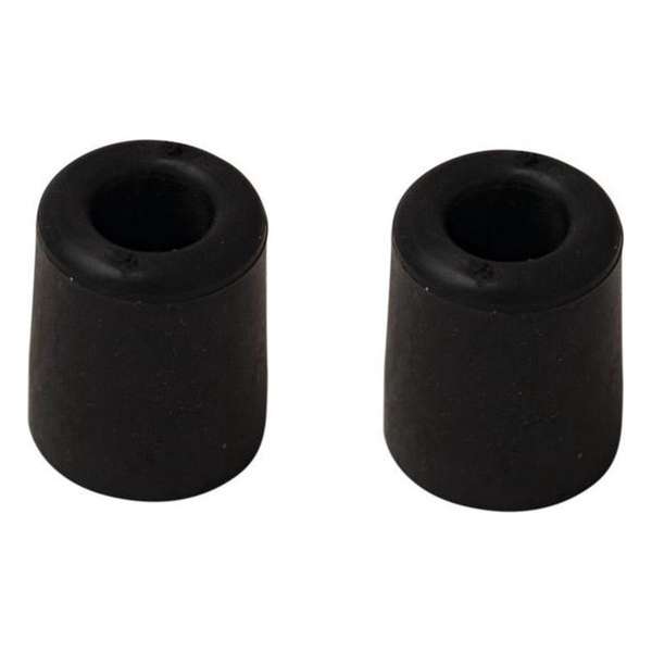 2x stuks deurstopper / deurstoppers rubber zwart - 35 mm lengte - deurbuffers / deurbuffer - stootdoppen